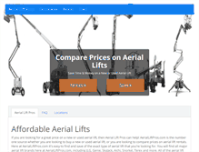 Tablet Screenshot of aerialliftpros.com